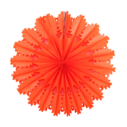 Снежинка ажурная 40 см оранжевый