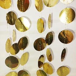 Гирлянда "Кружочки" металлик 5 см х 4,5 м, Золото