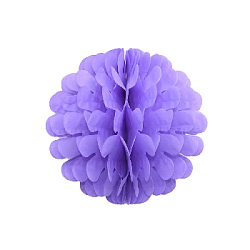 Бумажное украшение Цветочный шар-соты 20 см, сиреневый